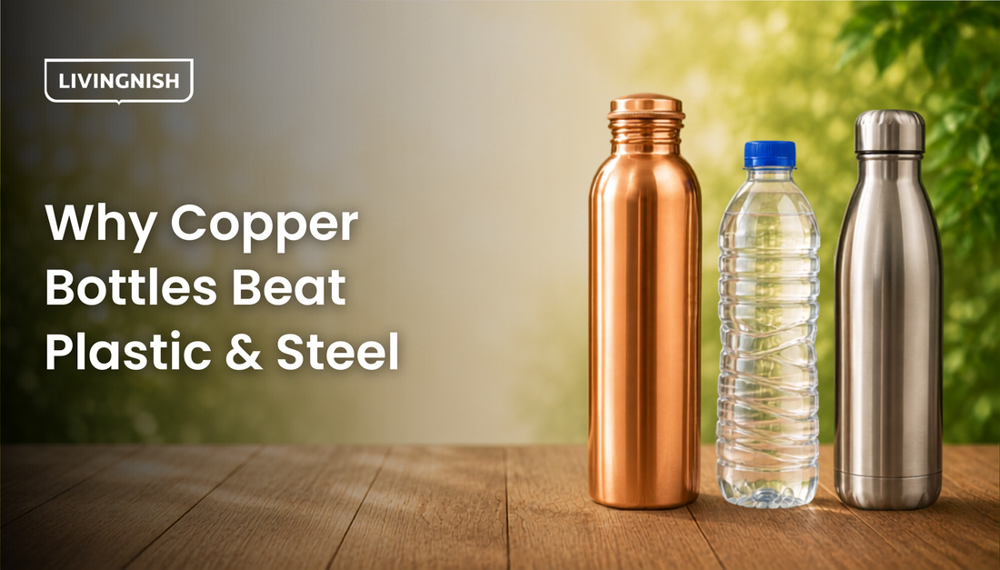Why Copper Bottles Are a Healthier Alternative to Plastic & Steel Bottles