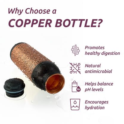 100% Pure Ayurvedic Antique Copper Water Bottle (Delivery November 2nd Week)