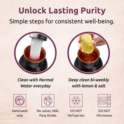 100% Pure Ayurvedic Antique Copper Water Bottle (Delivery November 2nd Week)