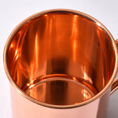 100% Pure Copper Mug 2 pcs Set– 16 oz | Handcrafted, Heavy Gauge| Moscow Mule Cup, Ayurvedic Benefits