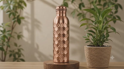Classic 100% Pure Copper Water Bottle- 34 OZ